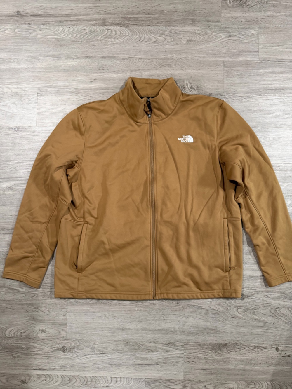 The North Face Men's Brown Full-Zip Softshell Jacket XXL Layering